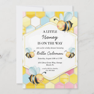 Invitation un peu de miel sur le chemin du baby shower