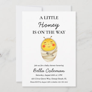 Invitation un peu de miel sur le chemin du baby shower