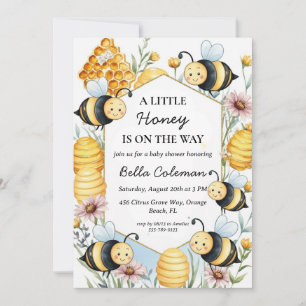 Invitation un peu de miel sur le chemin du baby shower