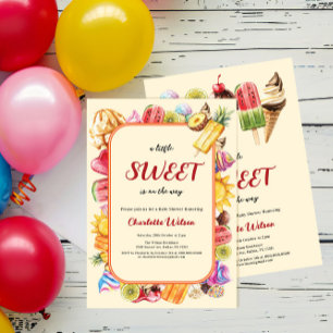 Invitation Un Peu Doux Se Trouve Sur Le Chemin Du Baby shower