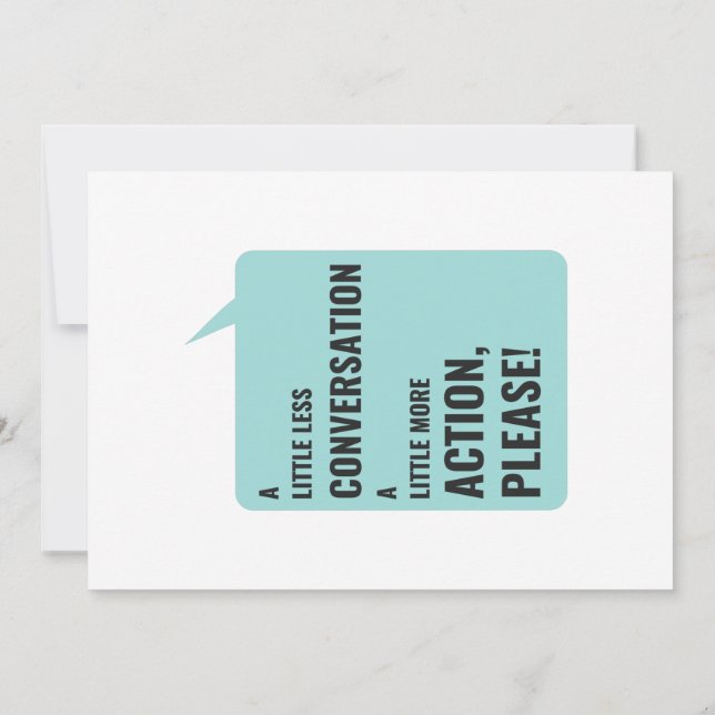 Invitation Un Peu Moins De Conversation, Un Peu Plus D'Action (Dos)