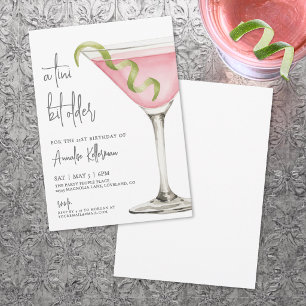 Invitation Un peu plus âgé Fête d'anniversaire Martini