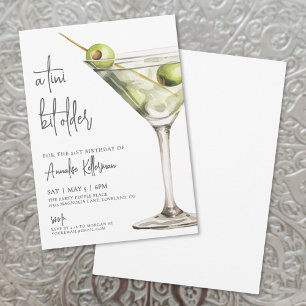Invitation Un peu plus âgé Martini Fête d'anniversaire