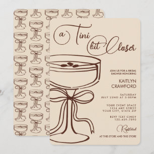 Invitation Un peu plus près Espresso Martini Baby Shower