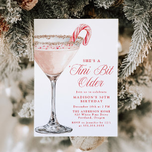 Invitation ‘Un peu plus vieille martini au candy cane pour fê