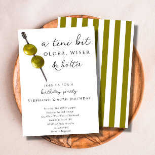 Invitation Un peu plus vieilles olives Dirty Martini Annivers