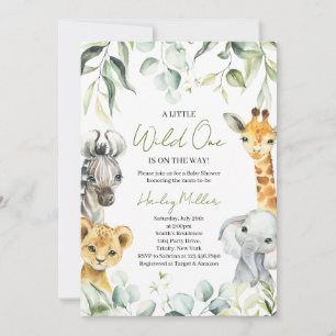 Invitation Un peu sauvage sur le chemin Baby shower