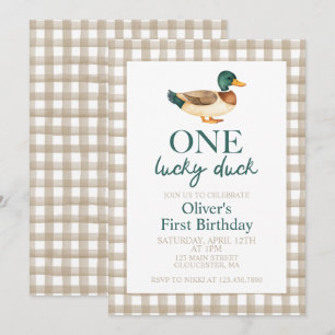 Invitation Un premier anniversaire de Lucky Duck