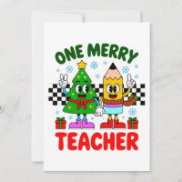 Un professeur joyeux Noël arbre crayon Xmas Vibes