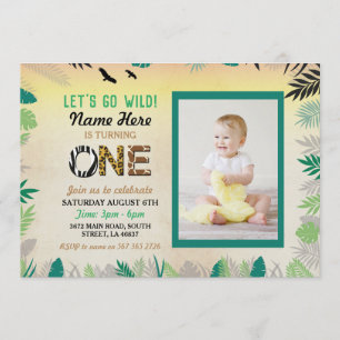 Invitation Un safari-ZOO pour un anniversaire dans la jungle