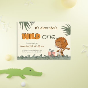 Invitation Un Sauvage Un Safari Lion Premier Anniversaire