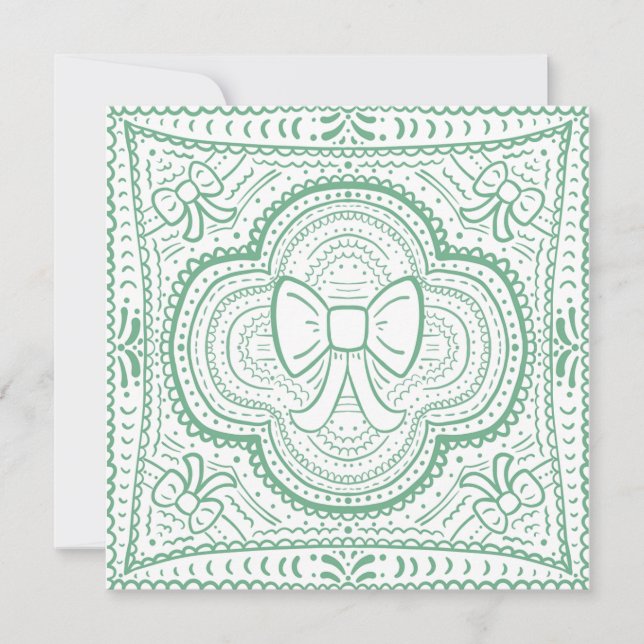 Invitation Un Shabby Chic Bow (Devant)