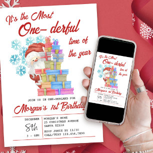 Invitation Un temps merveilleux de l'année pour un 1er Noël d