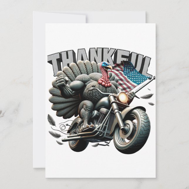 Invitation Un Thanksgiving rebelle pour la Turquie à cheval s (Devant)