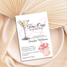 un tini est en route, baby shower rose martini