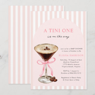 Invitation Un Tini est sur le chemin Baby shower fille