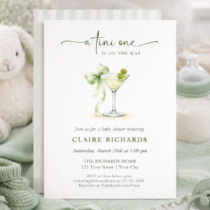 Invitation Un Tini One est en route Baby Shower Branché