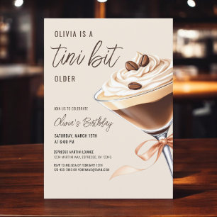 Invitation Un Tini Un Peu Plus Ancien Espresso Martini fête d