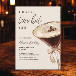 Invitation Un Tini Un Peu Plus Ancien Espresso Martini fête d