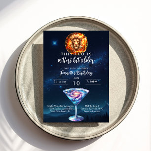 Invitation Un Tini Un Peu Plus Ancien Leo Zodiac Martini Anni