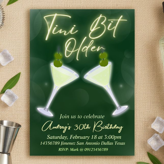 Invitation Un Tini Un Peu Plus Ancien - Martini (A Tini Bit Older - Martini Invitation
)