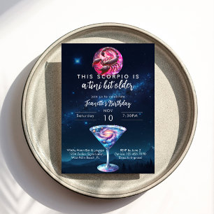 Invitation Un Tini Un Peu Plus Ancien Scorpio Zodiac Martini 