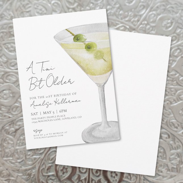 Invitation Un Tini Un Peu Plus Anniversaire (A Tini Bit Older Birthday Party Invitation)