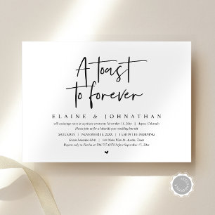 Invitation Un toast à l'éternité, Mariage Elopement Brunch Pa