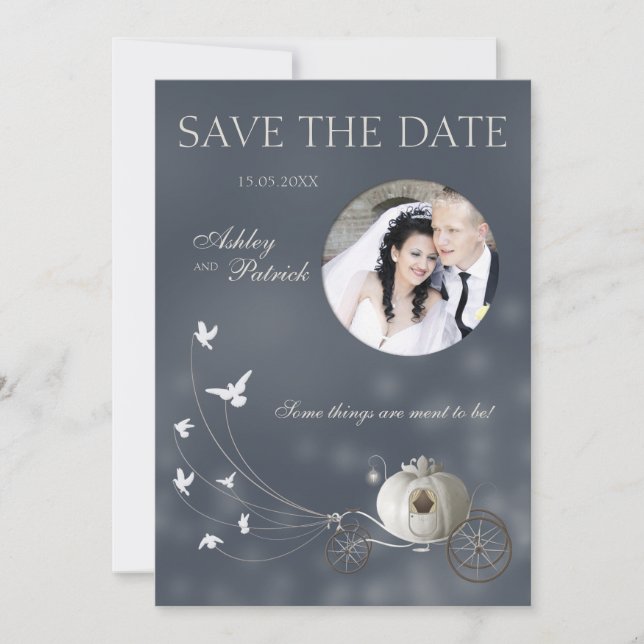 Invitation Un véritable conte de fées ajoutent votre mariage (Devant)