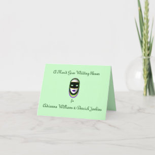 Invitation Un wedding shower de mardi gras