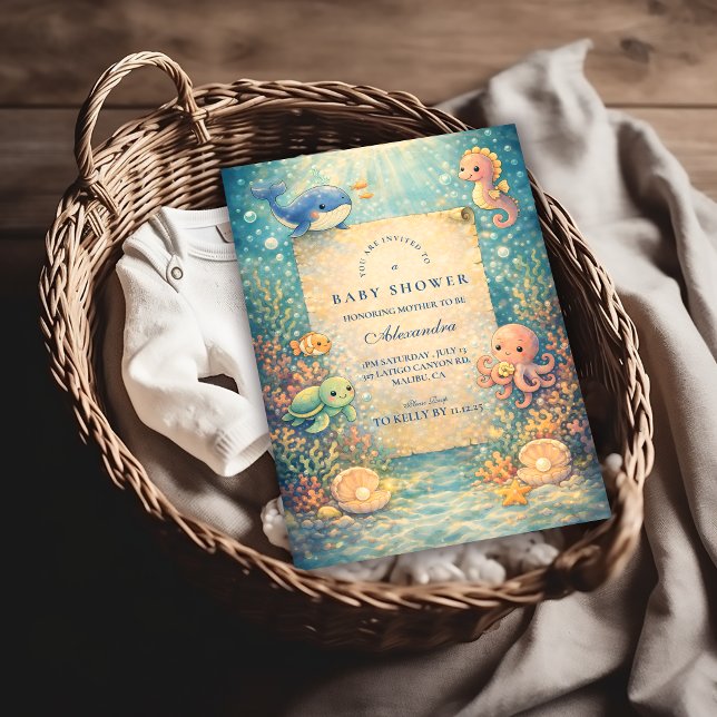 Invitation Under The Sea Baby Shower (Créateur téléchargé)