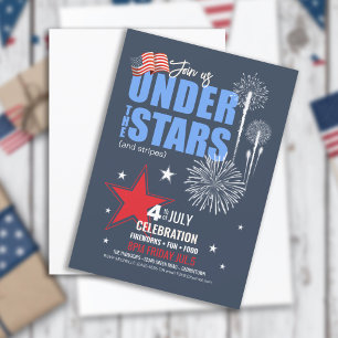 Invitation Under the Stars and Stripes 4 juillet ID1107