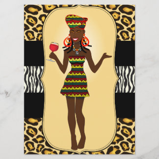 Invitation Une Africaine Anniversaire Mariée Douche Bachelor 