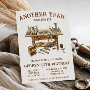 Invitation Une autre année à clouer le bec ! Anniversaire de