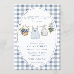 Invitation Une Baby Shower 'A Berry Sweet Baby' Tout-en-un