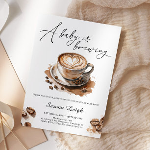 Invitation Une Baby Shower Café 'Un Bébé se Prépare'
