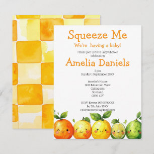 Invitation Une Baby Shower Citronnée Douce et Ensoleillée