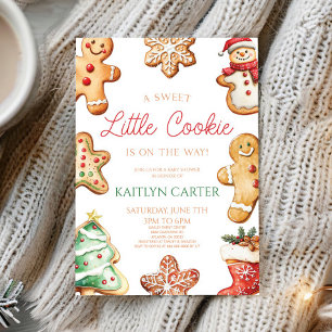 Invitation Une Baby Shower Douce Petit Biscuit en Pain d'Épic