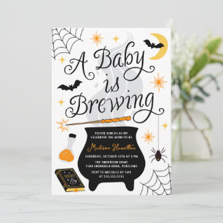 Invitation Une Baby Shower Fantaisiste : Un Bébé Est En Train