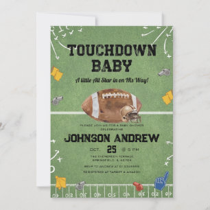 Invitation Une Baby Shower Little All Star de football améric