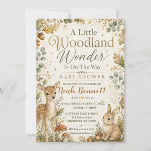 Invitation Une Baby Shower Petite Merveille de la Forêt