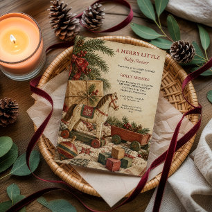 Invitation Une Baby Shower pour un Joyeux Petit Noël