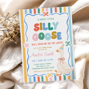 Invitation Une Baby-Shower pour un Petit Canard Fou et Mignon