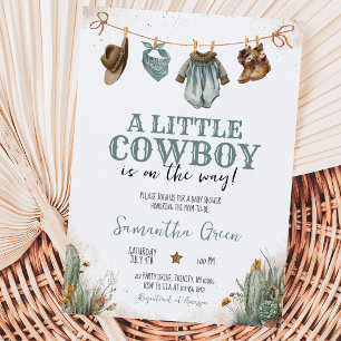 Invitation Une Baby-Shower pour un Petit Cow-Boy