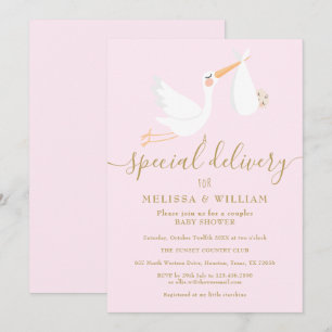 Invitation Une Baby Shower / Sprinkle de livraison spéciale p
