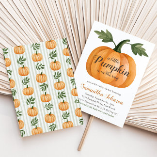 Invitation Une Baby Shower sur le thème de l'automne et des c