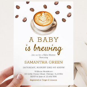 Invitation Une Baby Shower "Un Bébé est en Train de Brasser"