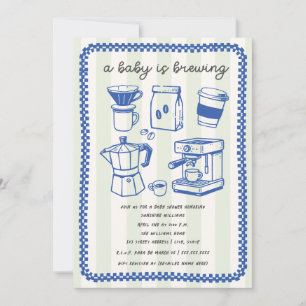 Invitation Une Baby Shower 'Un Bébé Est En Train De Brasser' 