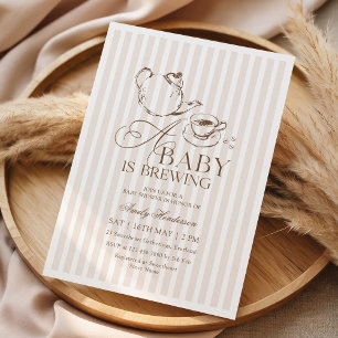 Invitation Une Baby Shower « Un Bébé Est En Train De Cuire »