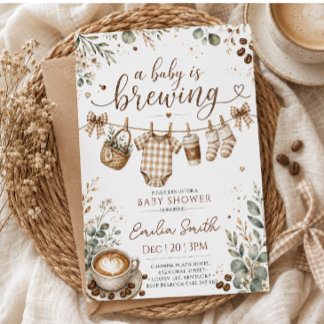 Invitation Une Baby Shower 'Un Bébé Est En Train De Cuire Du